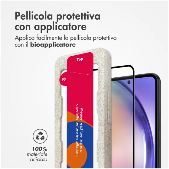Accezz Gehard Glas Full Cover Screenprotector met applicator Samsung Galaxy A54 / S23 FE Transparant