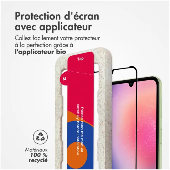 Accezz Gehard Glas Full Cover Screenprotector met applicator Samsung Galaxy A25 Transparant