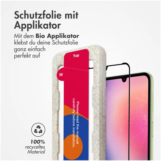 Accezz Gehard Glas Full Cover Screenprotector met applicator Samsung Galaxy A25 Transparant