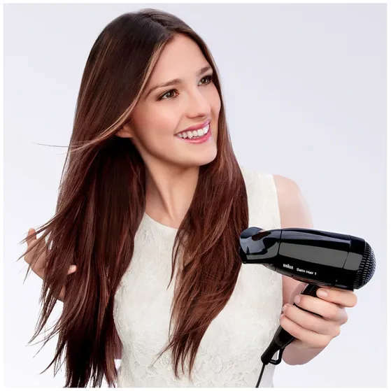 Braun HD130 Satin-Hair 1 Style&Go Zwart