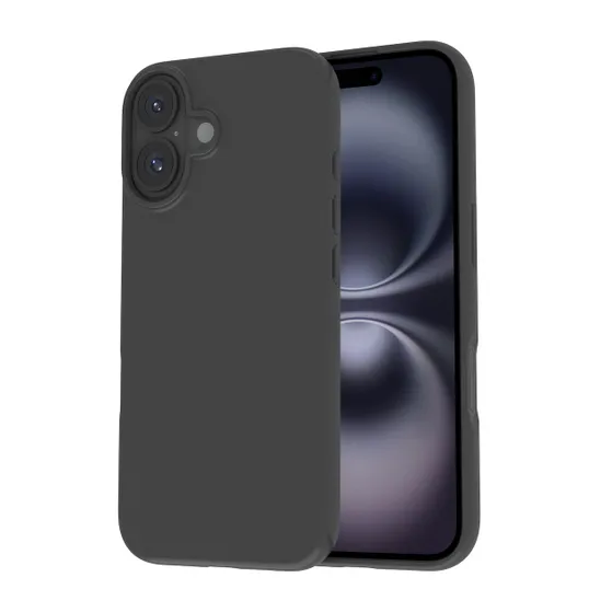 Just in Case Zero Soft TPU Case voor Apple iPhone 16 Plus Zwart