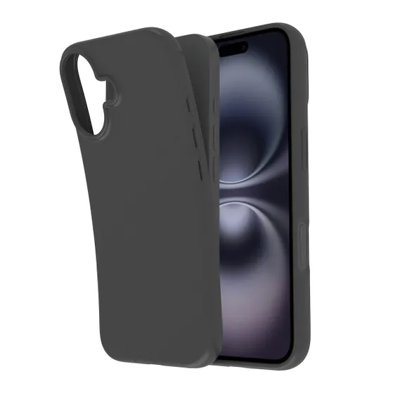 Just in Case Zero Soft TPU Case voor Apple iPhone 16 Plus Zwart