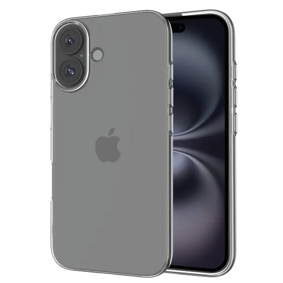 Just in Case Zero Soft TPU Case voor Apple iPhone 16 Plus Transparant