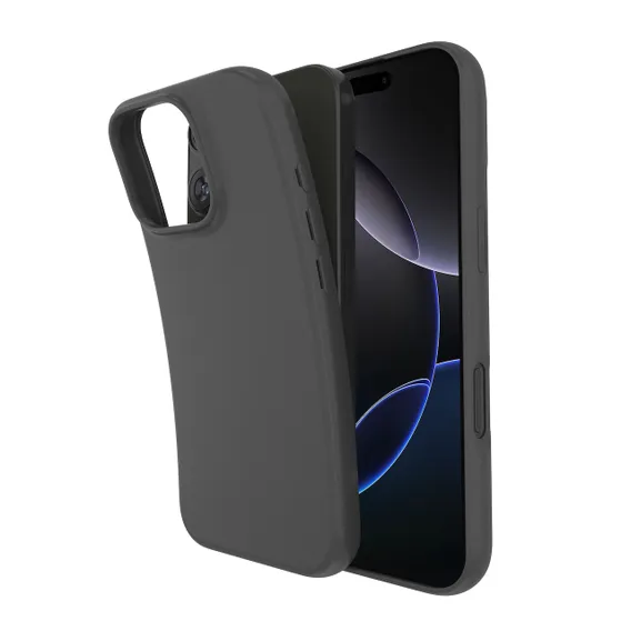 Just in Case Zero Soft TPU Case voor Apple iPhone 16 Pro Zwart