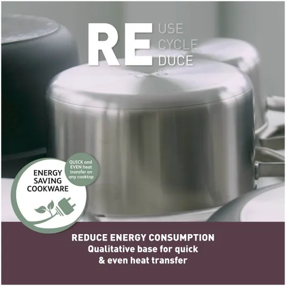 Berghoff Leo kookpan met deksel RVS 16x8,5cm