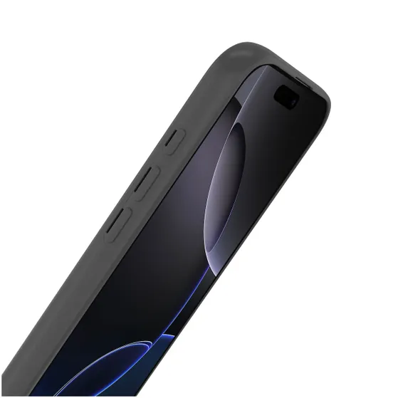 Just in Case Zero Soft TPU Case voor Apple iPhone 16 Pro Max Zwart