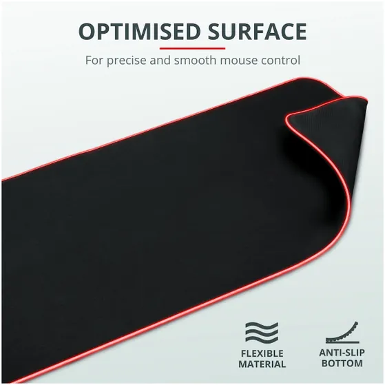 Trust GXT 764 Glide-Flex Muismat - Gaming - XXL - RGB - Illuminated Zwart