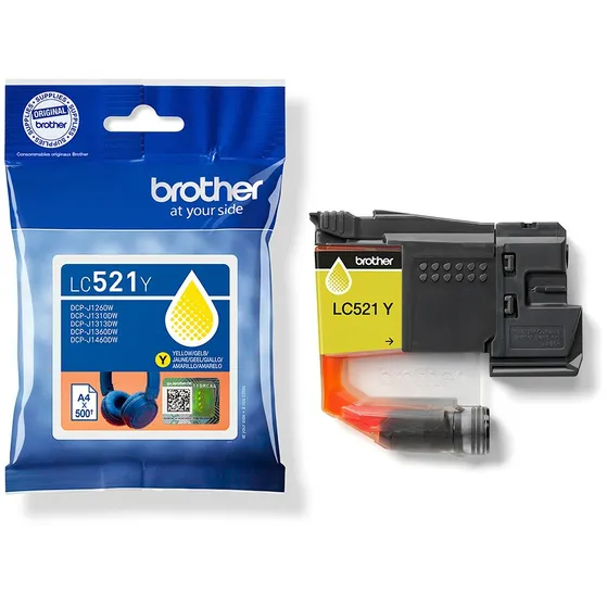 Brother LC-521Y Cartridge Geel