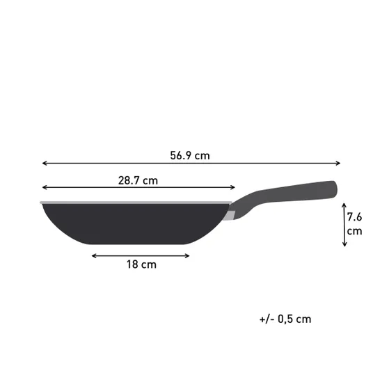 Tefal C47619 Wokpan 28cm Change Black