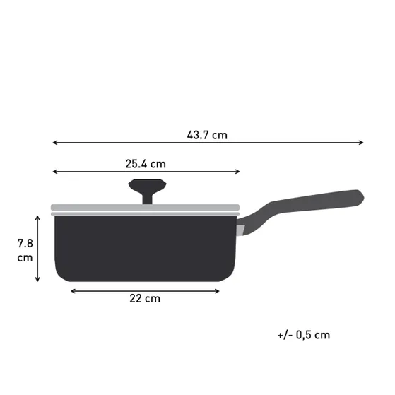 Tefal C47632 Hapjespan 24cm + deksel Change Black