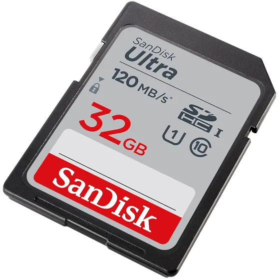 SanDisk SDHC Ultra 32GB 120MB/s CL10 - 3 pak
