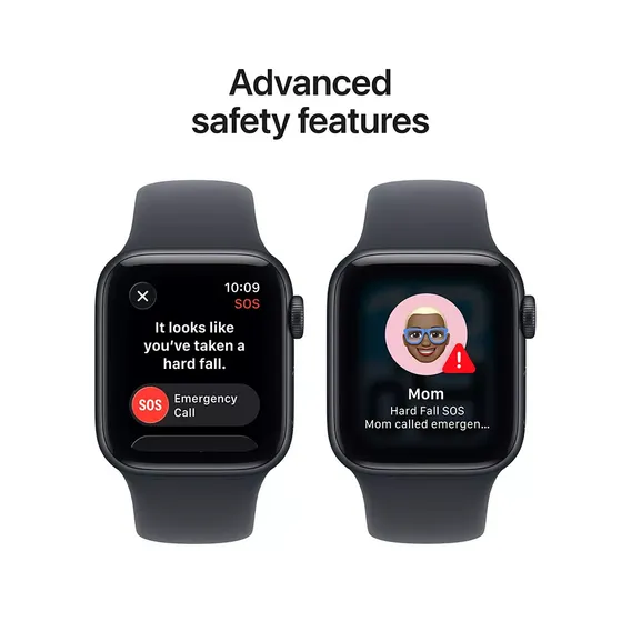 Apple Watch SE 3 GPS + Cellular 40mm Aluminium Case met Sport Band - S/M Middernacht