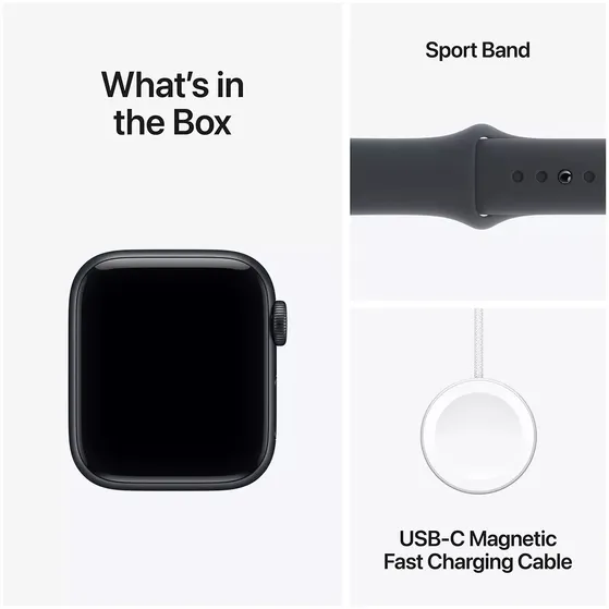 Apple Watch SE 3 GPS + Cellular 40mm Aluminium Case met Sport Band - S/M Middernacht