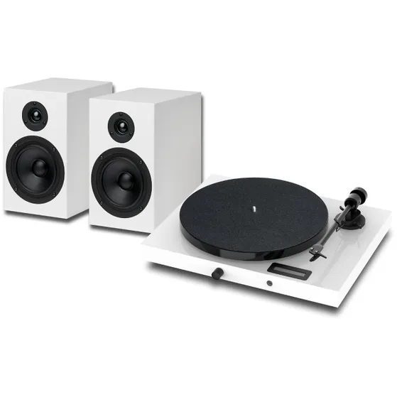 Pro-Ject Jukebox E1 + Speaker Box 5E Set Draaitafel systeem Wit