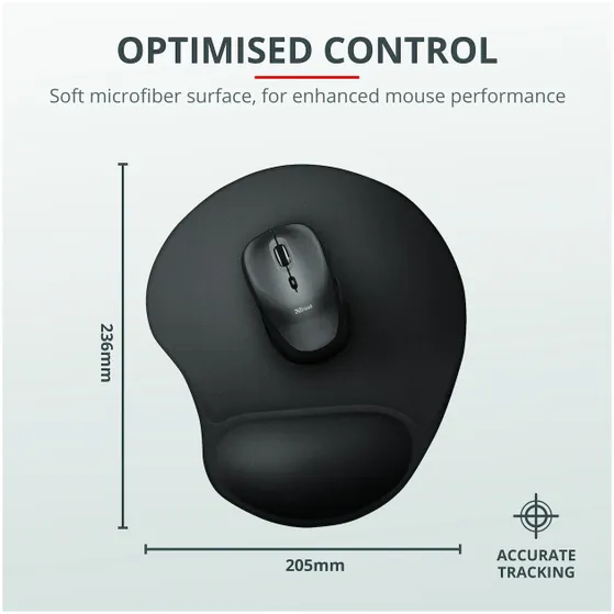 Trust BigFoot Mouse Pad Zwart