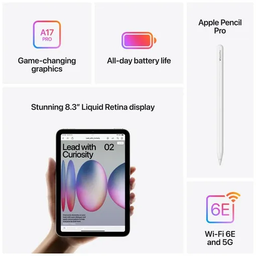 Apple iPad mini (2024) 128GB WiFi + 5G Spacegrijs