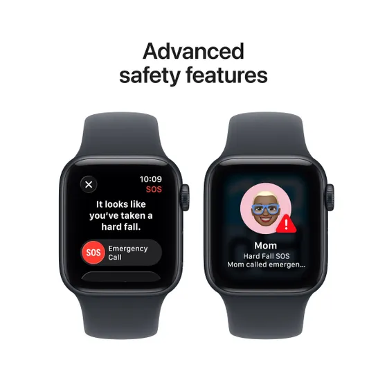 Apple Watch SE 3 GPS 40mm Aluminium Case met Sport Band - S/M Middernacht