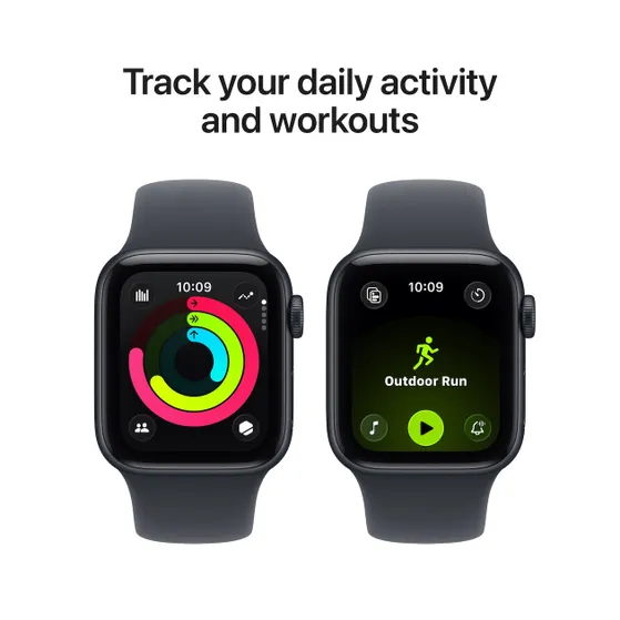 Apple Watch SE 3 GPS 40mm Aluminium Case met Sport Band - S/M Middernacht