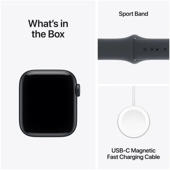 Apple Watch SE 3 GPS 40mm Aluminium Case met Sport Band - S/M Middernacht