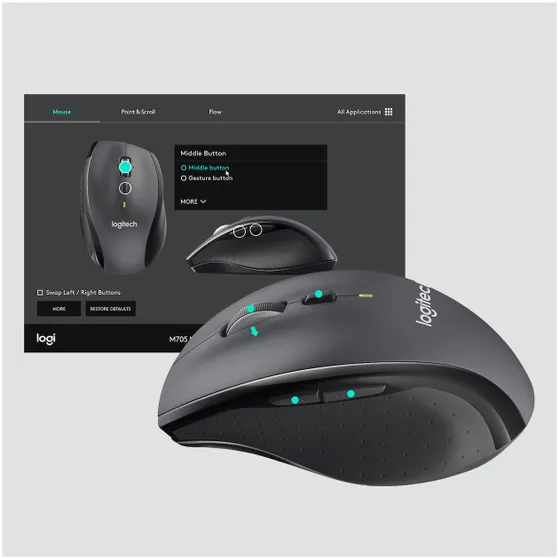 Logitech M705 Marathon Zwart