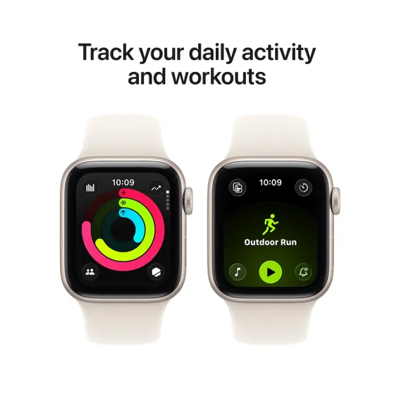 Apple Watch SE 3 GPS 40mm Aluminium Case met Sport Band - S/M Sterrenlicht