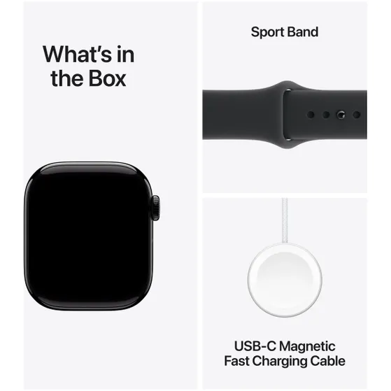Apple Watch Series 11 GPS + Cellular 42mm met Sport Band - S/M Zwart