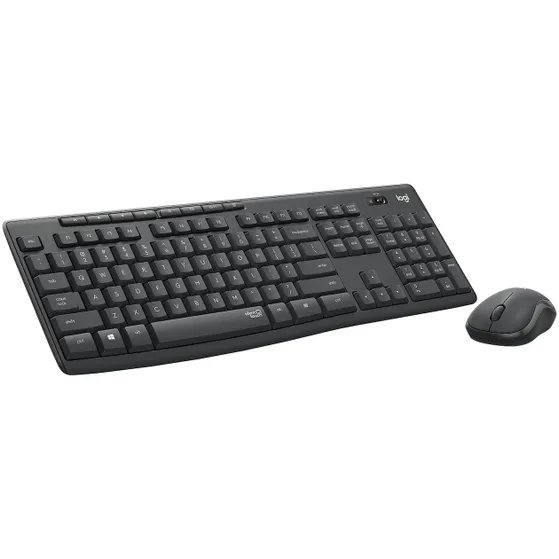 Logitech MK295 Silent Draadloze Toetsenbord en Muis QWERTY Zwart