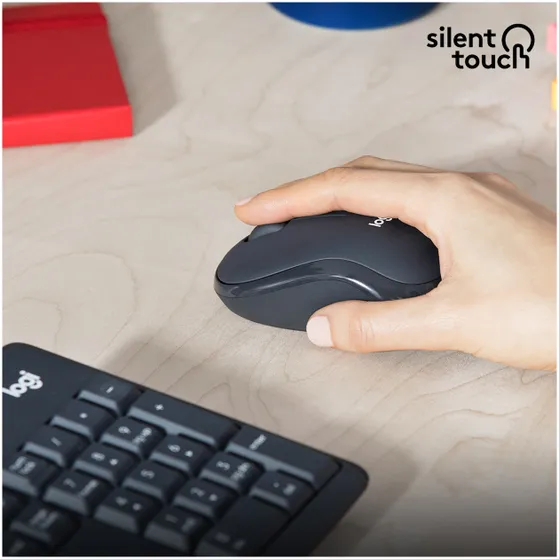 Logitech MK295 Silent Draadloze Toetsenbord en Muis QWERTY Zwart