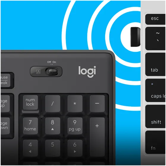 Logitech MK295 Silent Draadloze Toetsenbord en Muis QWERTY Zwart