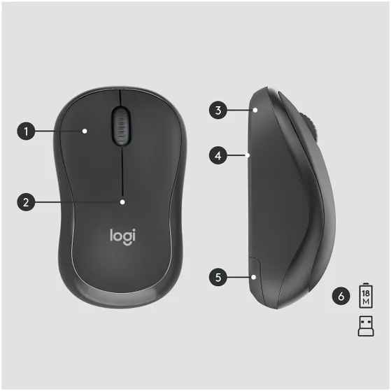 Logitech MK295 Silent Draadloze Toetsenbord en Muis QWERTY Zwart