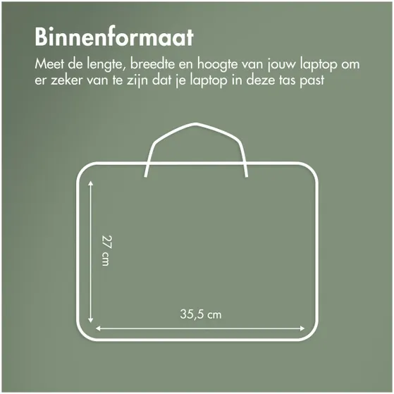 Accezz Leather Laptoptas 16 inch Bruin