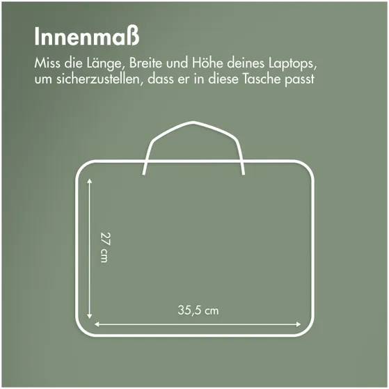 Accezz Leather Laptoptas 16 inch Bruin