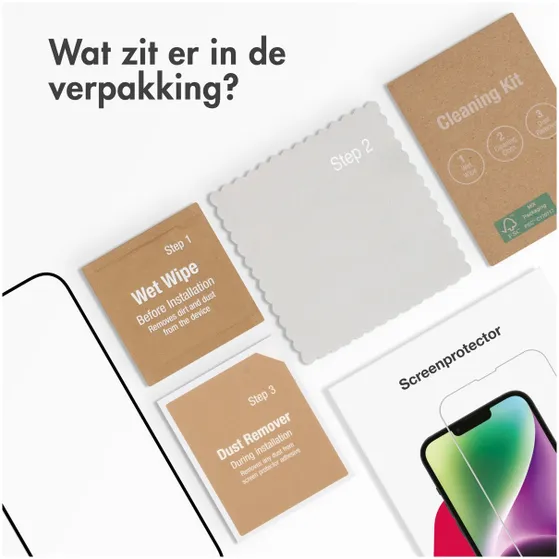 Accezz Gehard Glas Full Cover Screenprotector iPhone 15 Pro Transparant