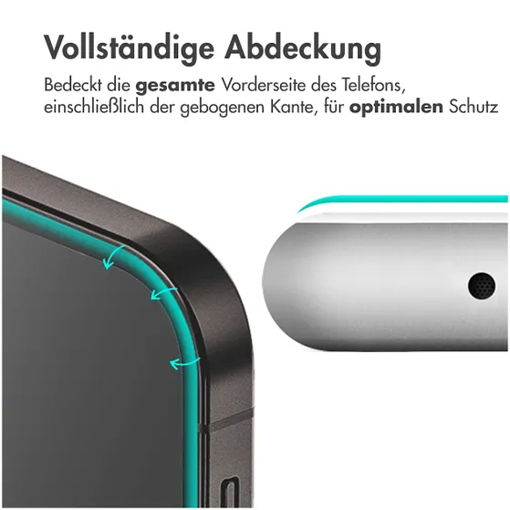 Accezz Gehard Glas Full Cover Screenprotector iPhone 15 Pro Transparant