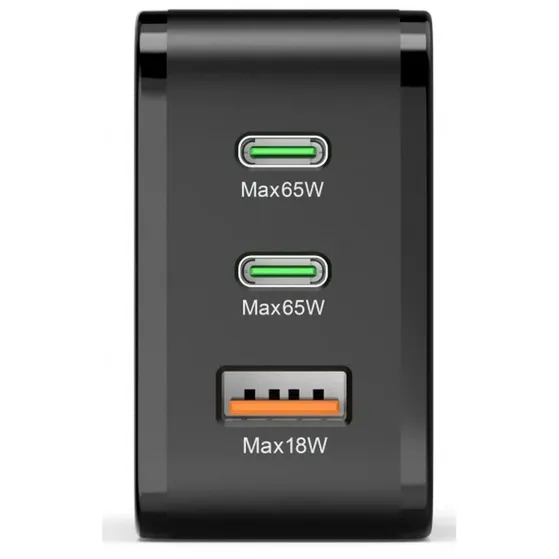 Hama Snellader 2x USB-C PD 1x USB-A QC 65 W Zwart