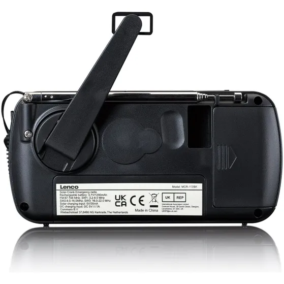 Lenco MCR-113 Noodradio Zwart