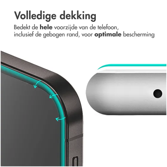 Accezz Gehard Glas Full Cover Screenprotector iPhone 15 Plus Transparant