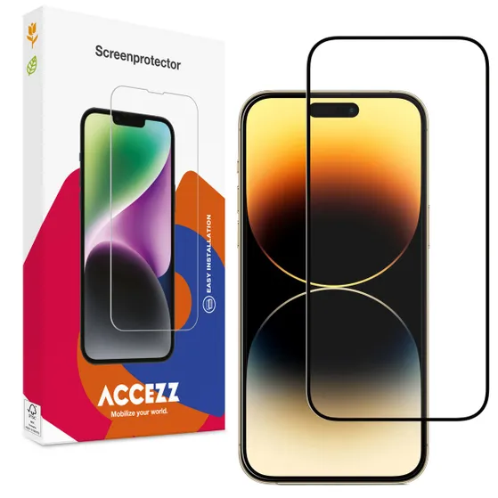 Accezz Gehard Glas Full Cover Screenprotector iPhone 15 Plus Transparant