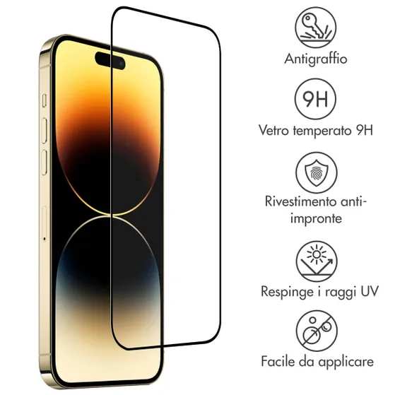 Accezz Gehard Glas Full Cover Screenprotector iPhone 15 Plus Transparant