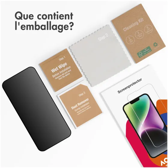 Accezz Gehard Glas Privacy Screenprotector Samsung Galaxy A54 (5G) / S23 FE Transparant