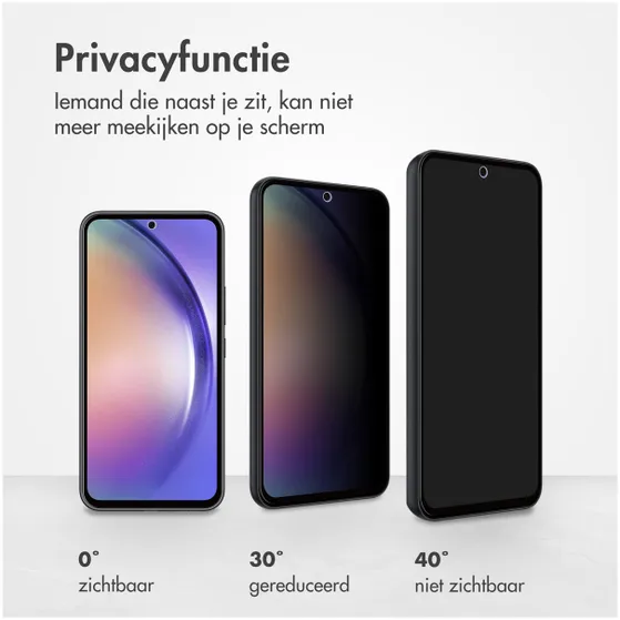 Accezz Gehard Glas Privacy Screenprotector Samsung Galaxy A54 (5G) / S23 FE Transparant