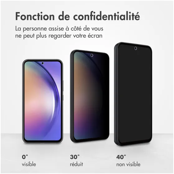 Accezz Gehard Glas Privacy Screenprotector Samsung Galaxy A54 (5G) / S23 FE Transparant