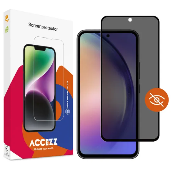 Accezz Gehard Glas Privacy Screenprotector Samsung Galaxy A54 (5G) / S23 FE Transparant
