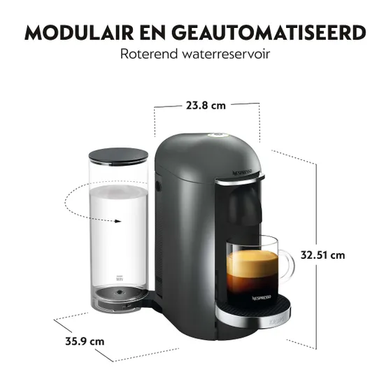 Krups Nespresso Vertuo Plus deLuxe XN900T Titanium