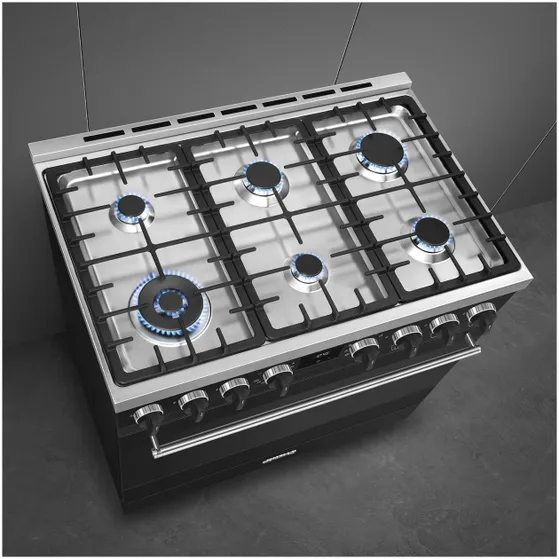Smeg B91GMMBNLK2 Mat zwart