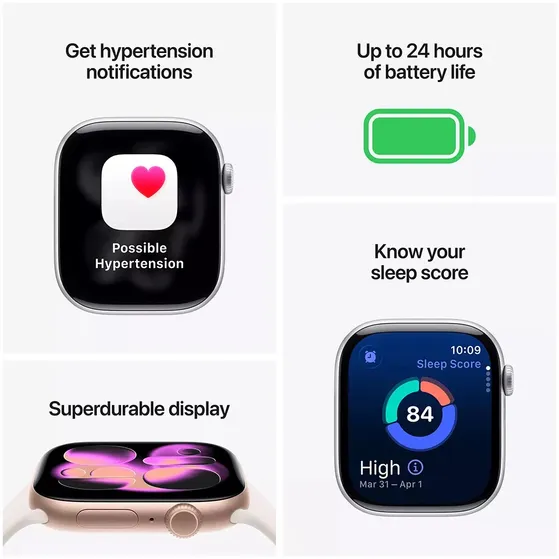 Apple Watch Series 11 GPS + Cellular 46mm Space Grey Aluminium Case met Black Sport Band - M/L Spacegrijs