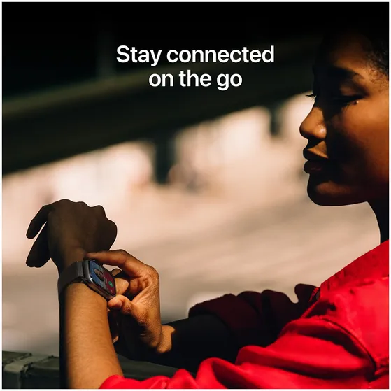 Apple Watch Series 11 GPS + Cellular 46mm Space Grey Aluminium Case met Black Sport Band - S/M Spacegrijs