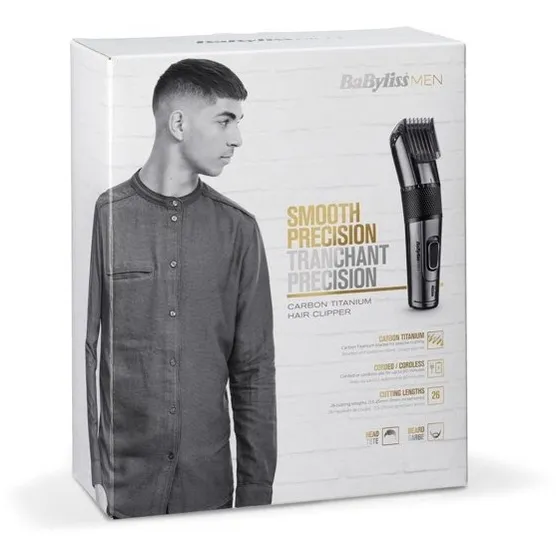 Babyliss E978E Carbon Titanium Tondeuse Zwart