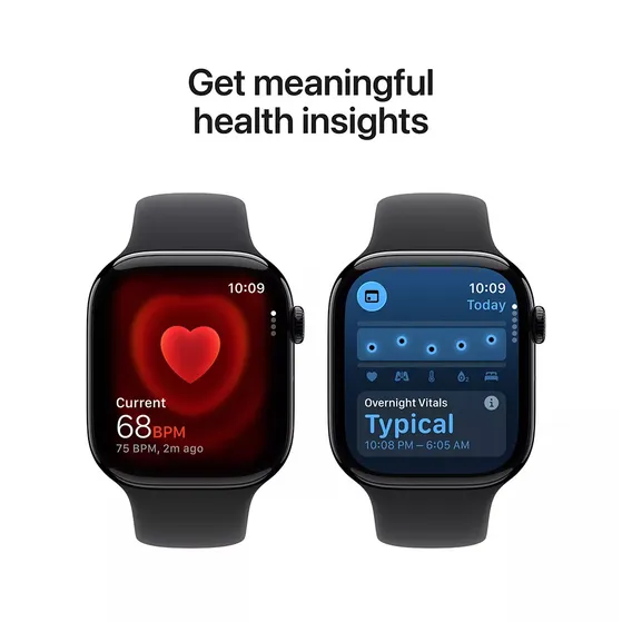 Apple Watch Series 11 GPS + Cellular 46mm Jet Black Aluminium Case met Black Sport Band - M/L Zwart