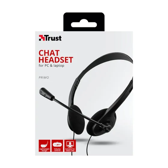 Trust Primo Chatheadset Zwart